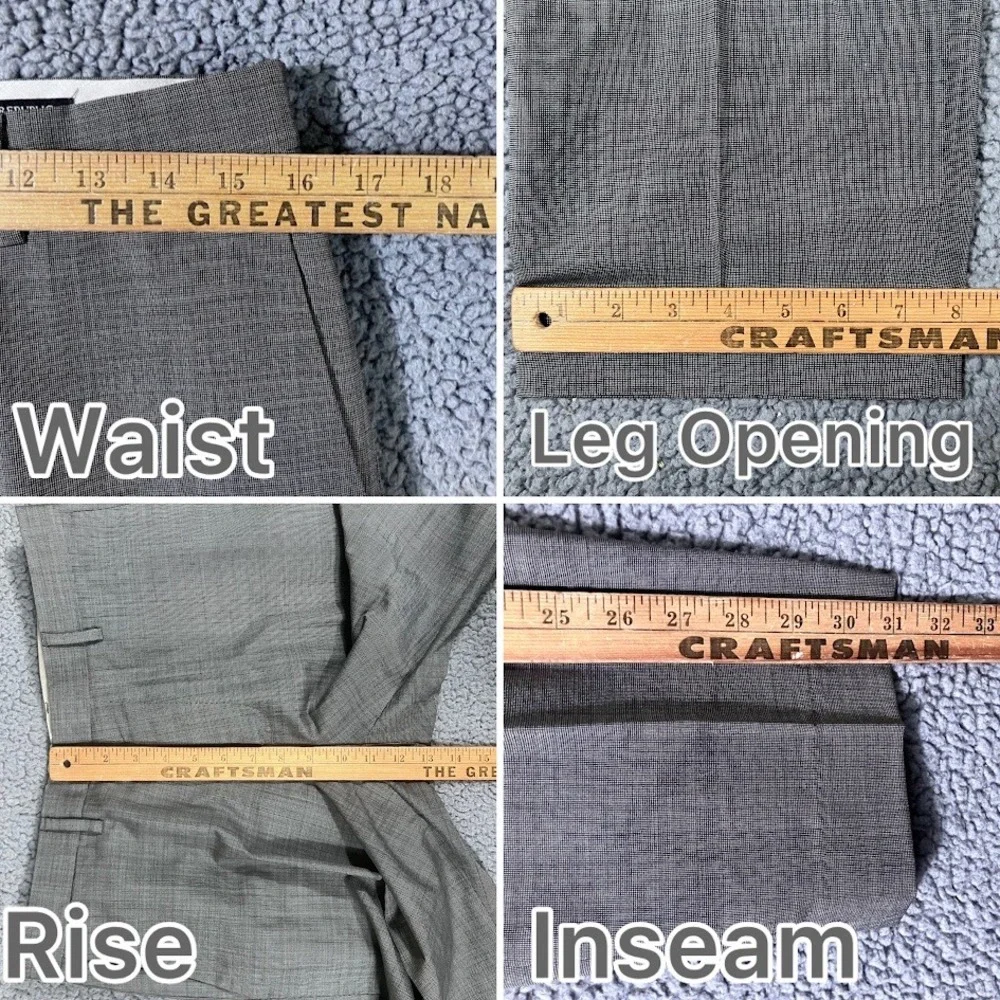 Banana Republic Mens 32x34 Tailored Slim Fit 100% Wool Dress Pants Grey Taupe